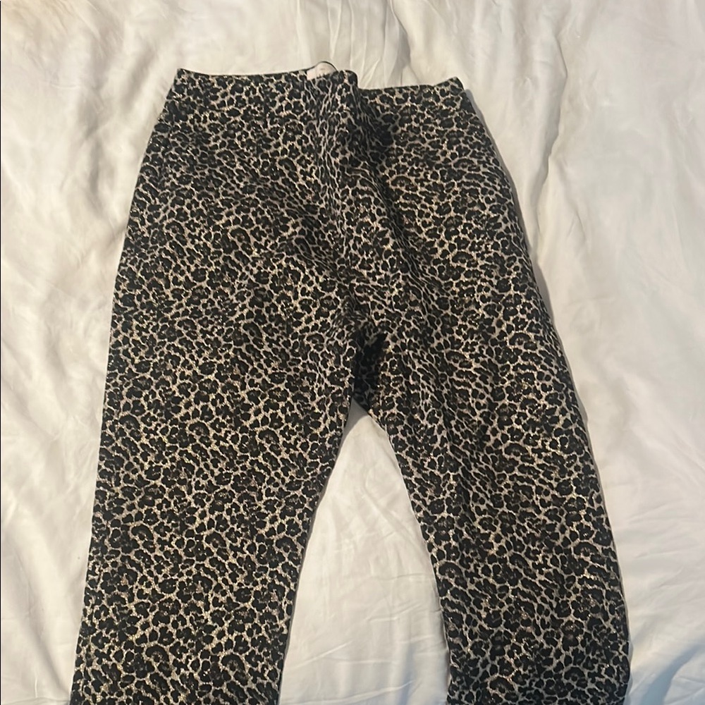 Sezane Animal Print Trousers